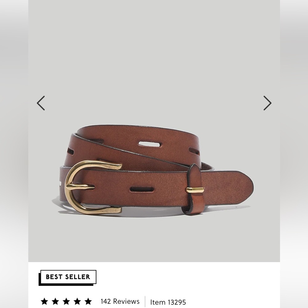 Madewell Backcountry Belt in English Saddle.